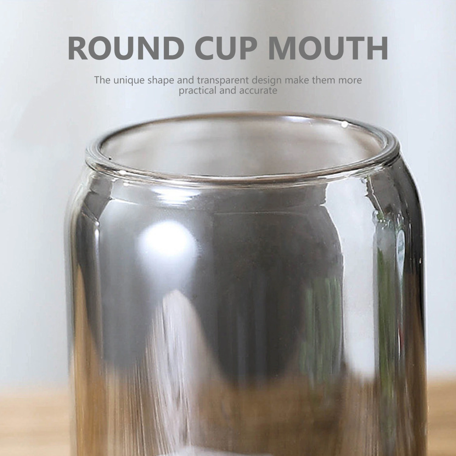 1 Set of Glass Water Cup with Straw Coffee Cup Transparent Juice Cup Can Shaped Glass Cup