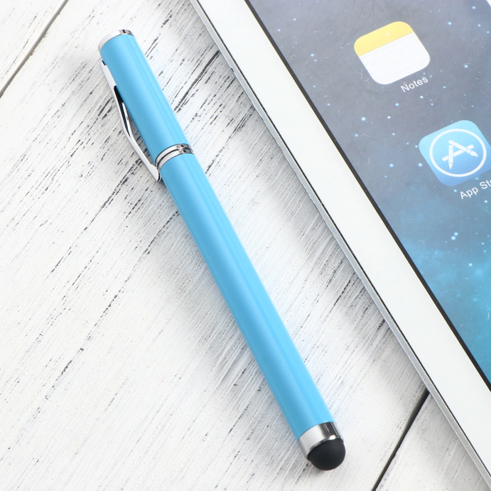 Metal Capacitive Pens Touch Screen Handwriting Capacitive Pen for Phone Panel Computer (Sky-Blue)