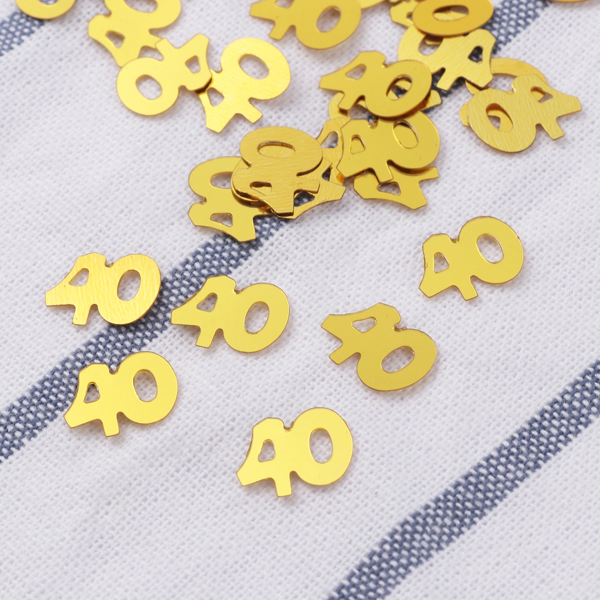 1200pcs Number 40 Sequins Confetti Party Supplies Table Confetti Decoration for Birthday Anniversary (Golden)