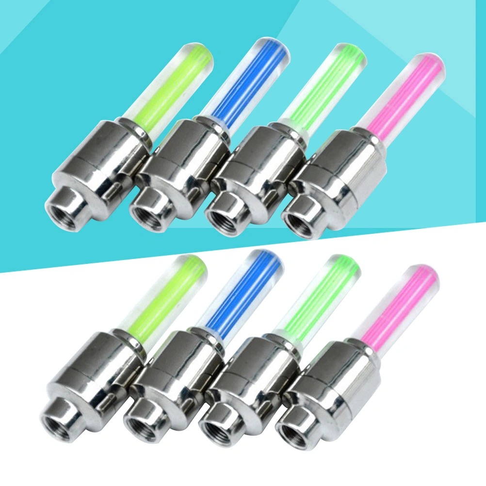 8pcs Colors Light Bike LED Wheel Lights Tire Tyre Neon Cycling Car Caps Firefly Spoke Flash Light Lamp