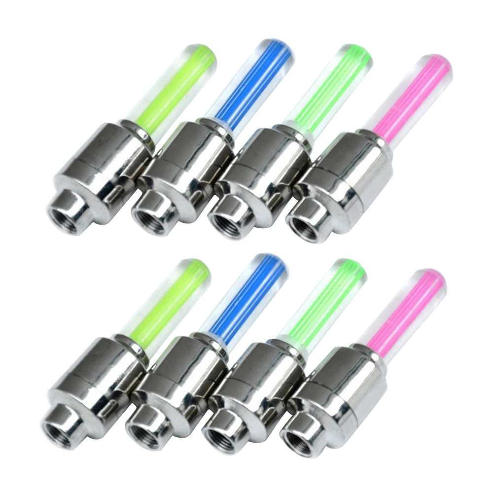 8pcs Colors Light Bike LED Wheel Lights Tire Tyre Neon Cycling Car Caps Firefly Spoke Flash Light Lamp