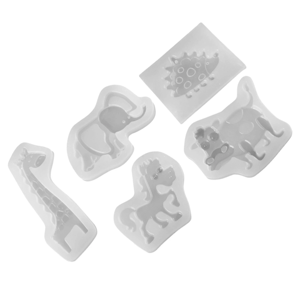 5Pcs Silicone Animal Mold DIY Crystal Epoxy Mold Resin Craft Casting Mould