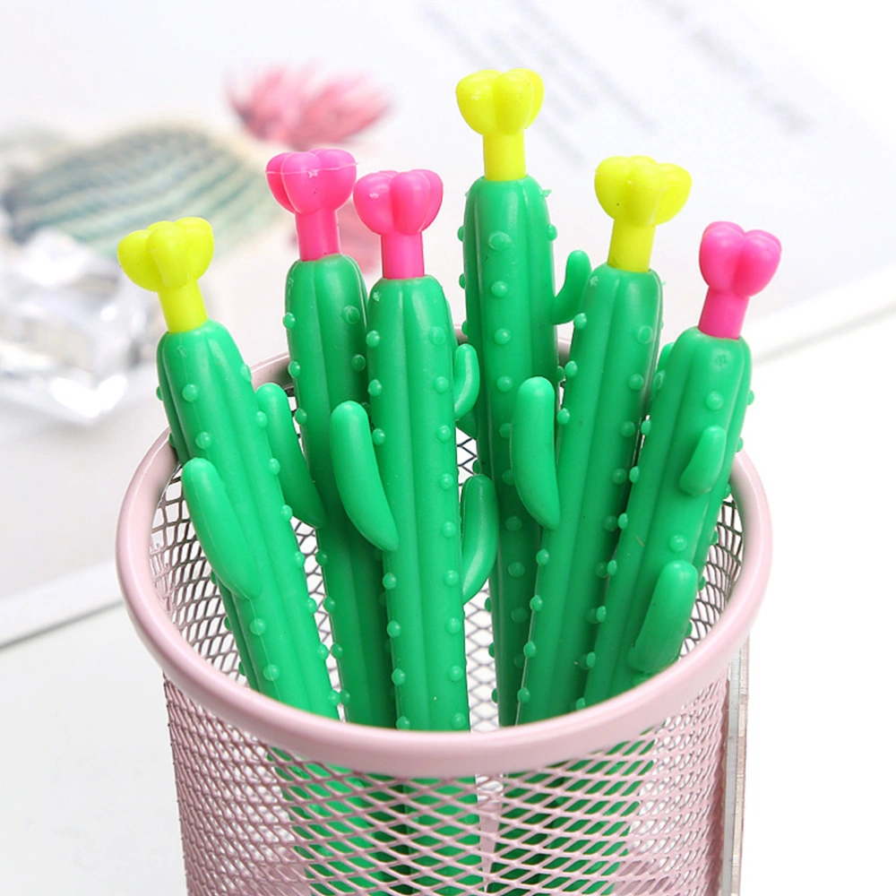 10 Pcs Creative Cactus Shaped Propelling Pencil Plastic Student Stationery