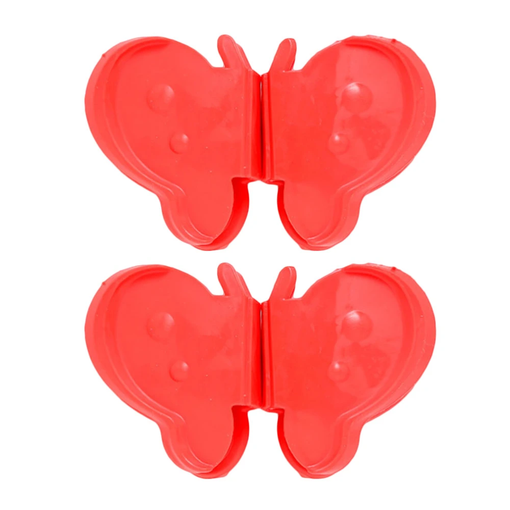 1 Pair Magnetic Clips Anti-scalding Creative Silicone Tray Holder Household Kitchen Insulation Clip (Red)