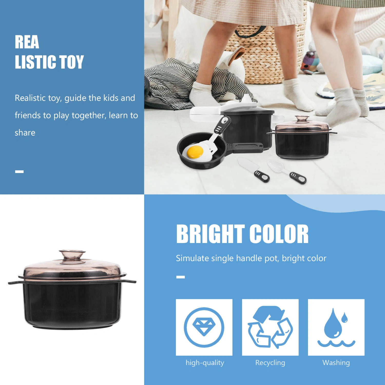 1 Set Imitation Cooking Tools Play House Toy Funny Plaything for Children