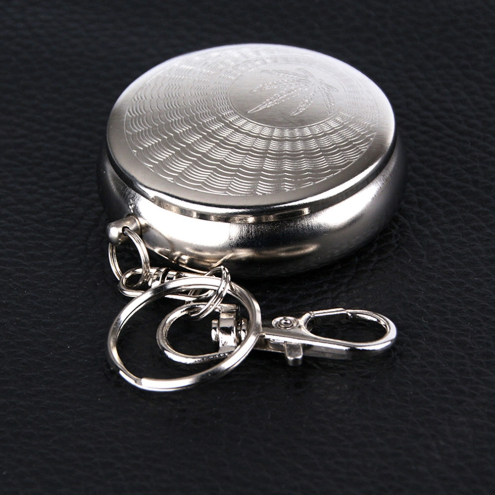 4pcs Portable Mini Car Vehicle Cigarette Ashtray Lovely Car Interior Accessories Metal Ash Bin with Key Chain (Random Style)