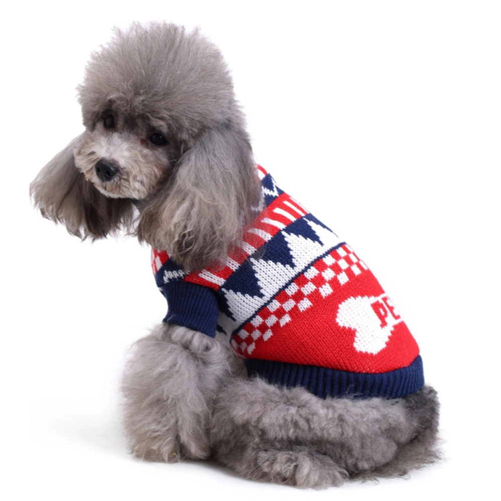 Lovely Christmas Sweater Christmas Costume Party Suits for Puppy Dog Size XXL Blue