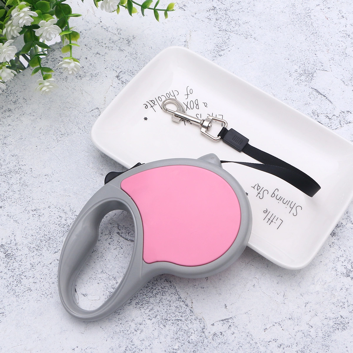 5M Pet Dog Puppy Cat Automatic Retractable Dog Leash Telescopic Traction Rope Belt Pink