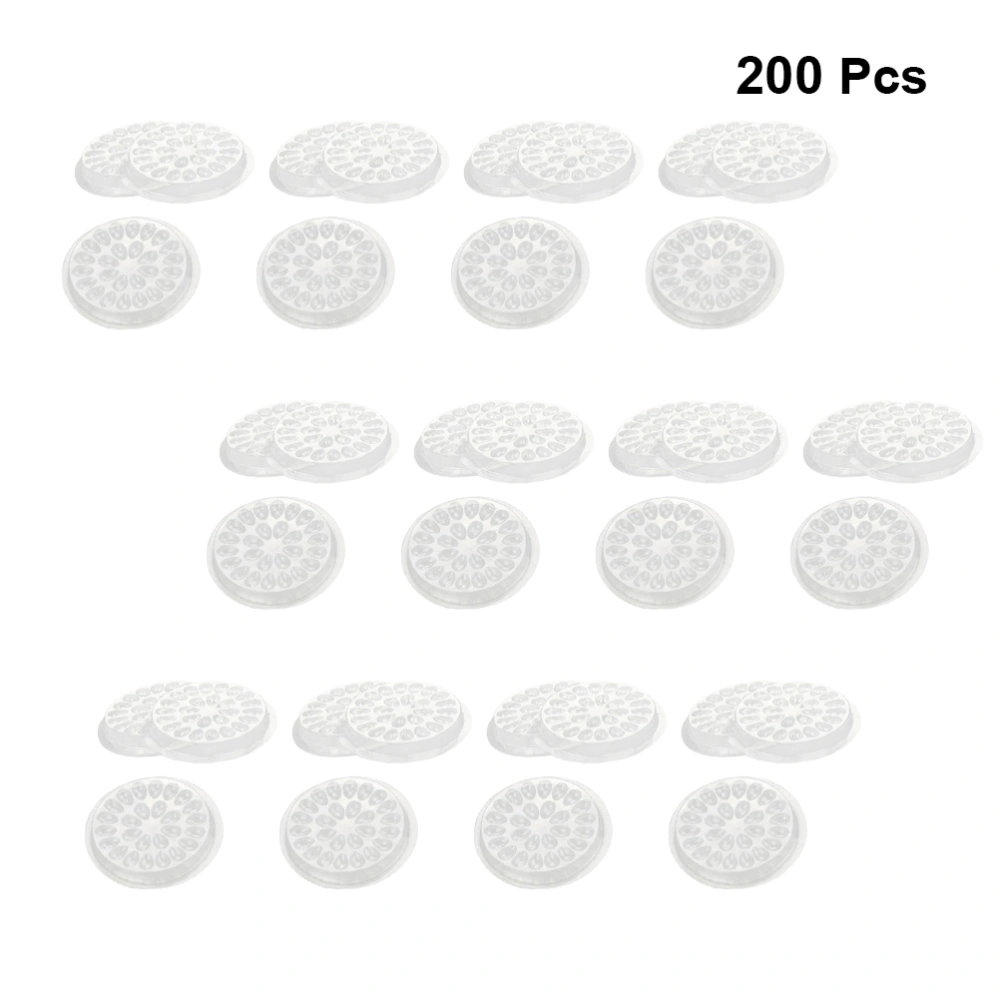 200Pcs PVC Grafted Eyelash Glue Gasket Grafting Eyelash Pads Eyelash Pallet Pad