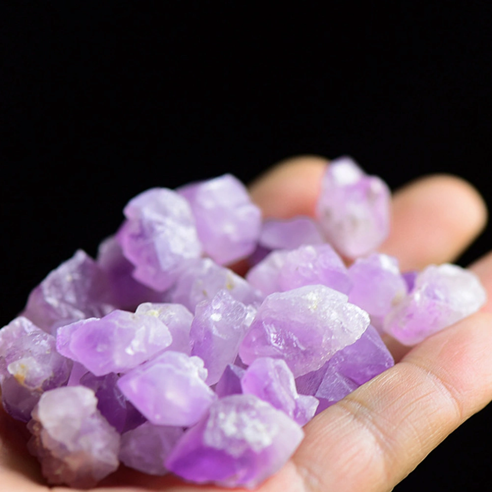 1PC Natural Crushed Crystal Rocks Violet Stone Crystal Decorative Stones Aquariums Fish Tank Decoration Gravel(Random Shape)