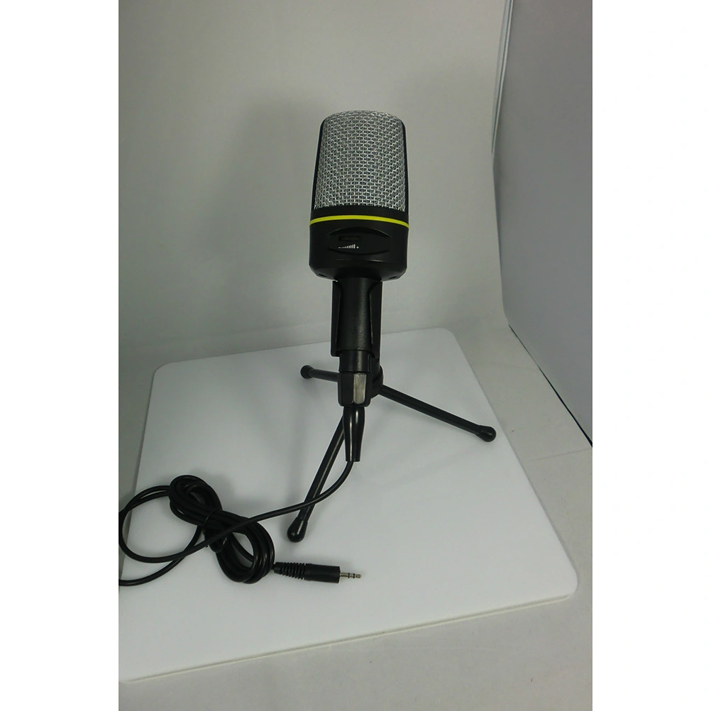 3.5MM Desktop Microphone with Tripod Anti-Interference Computer Microphone Recording Microphone for Music Recording / Karaoke Singing / Audio Chat
