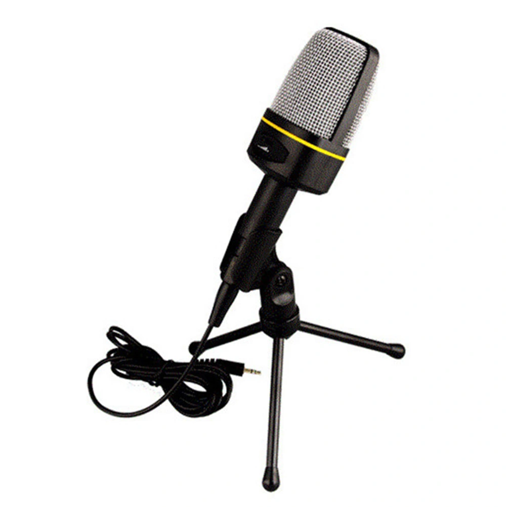 3.5MM Desktop Microphone with Tripod Anti-Interference Computer Microphone Recording Microphone for Music Recording / Karaoke Singing / Audio Chat
