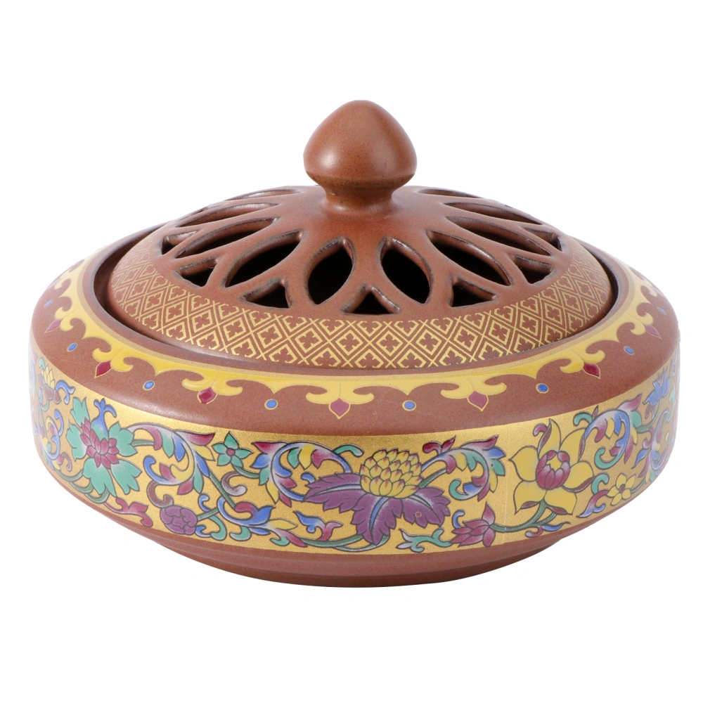 Ceramics Incense Burner Chic Porcelain Censer Creative Incense Holder Home Teahouse Aromatherapy Furnace with Fireproof Cotton