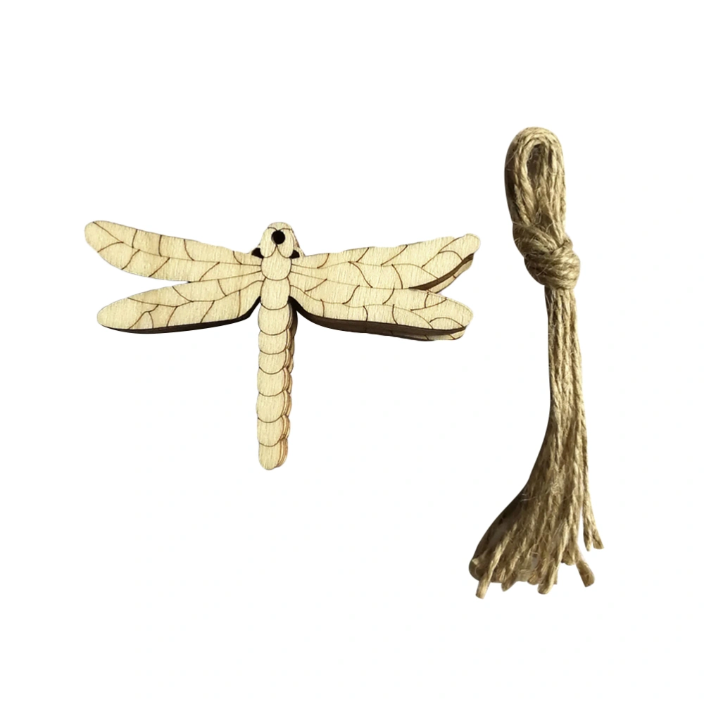 10PCS Dragonfly Wooden Pendant Wall Door Home Party Hanging Ornament