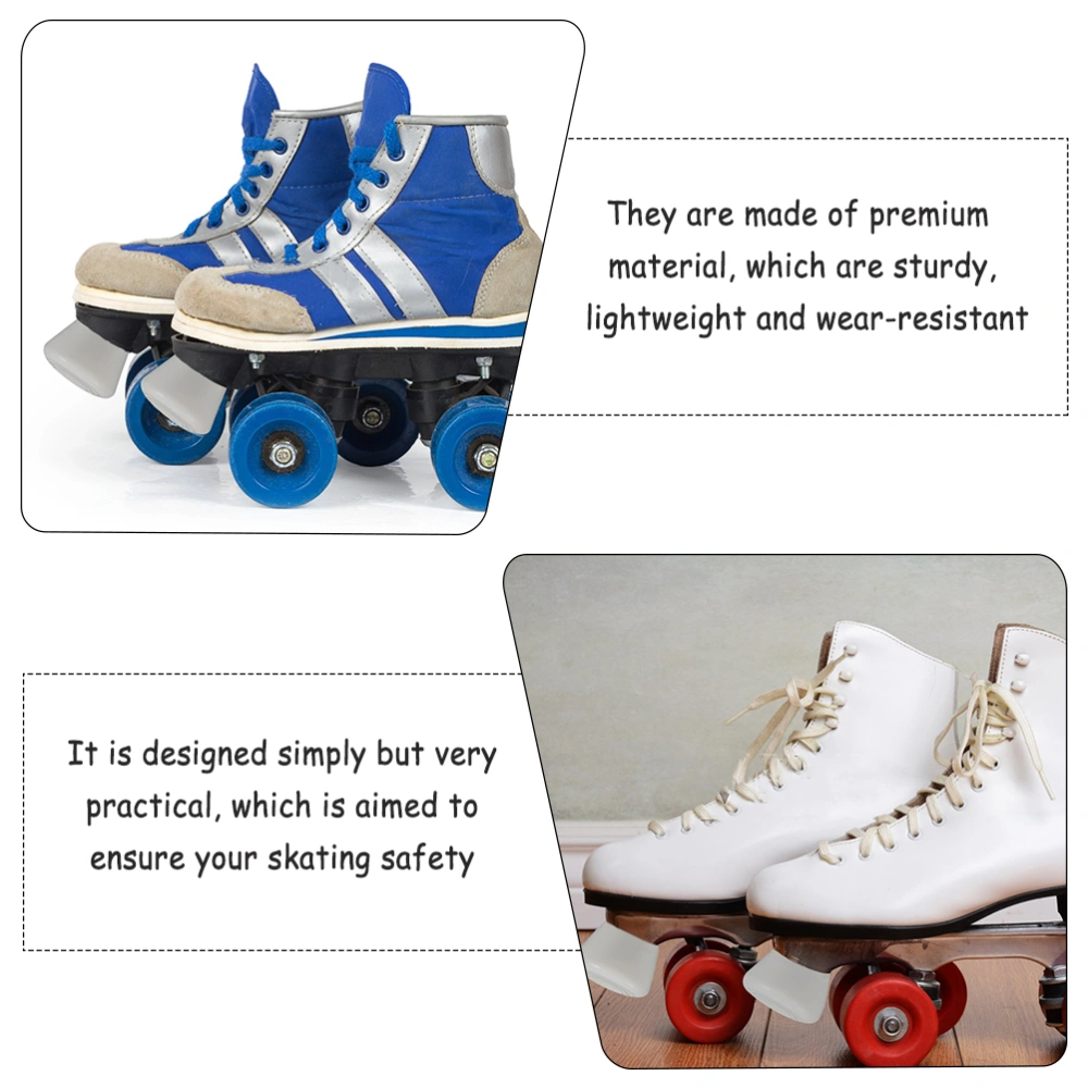 1 Set Roller Skates Brake Blocks Roller Skates Brake Pad Braking Shoes Holder for Outdoor