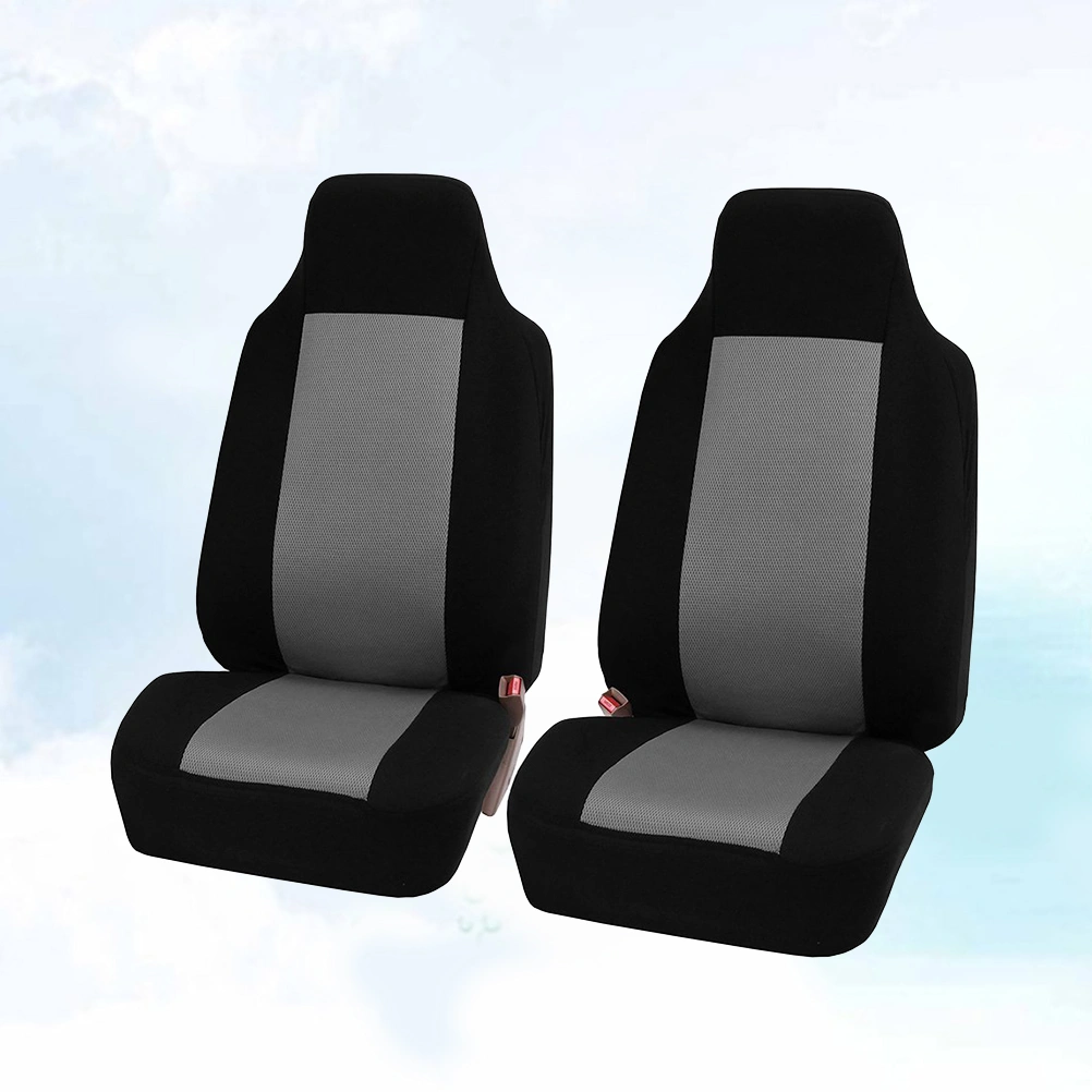 2 Seats Car Seat Cover Universal Auto Seat Cover Durable Wear Resistant Car Interior Accessory Car Seat Protector Mat (Grey)