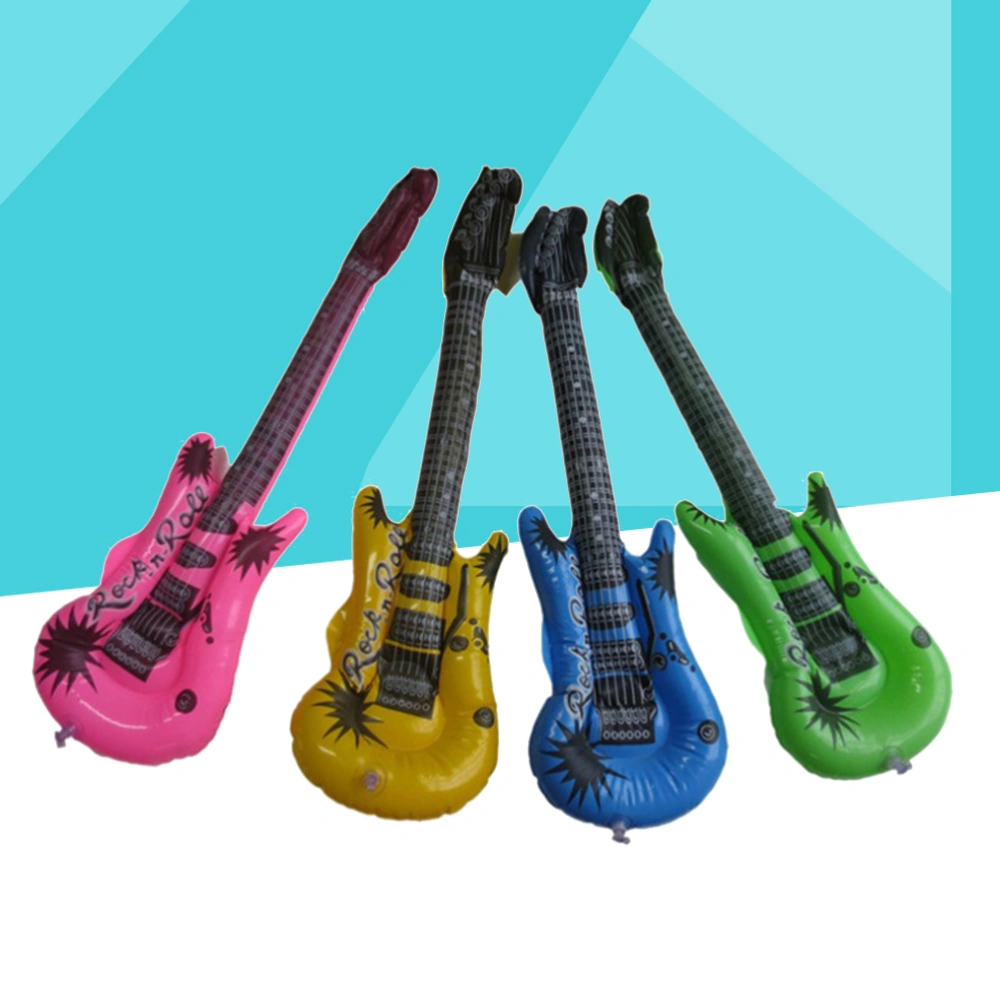 2 Pcs 54x16.5CM Inflatable Guitar Party Decorative Accessories Inflatable Toys (Random Colors)