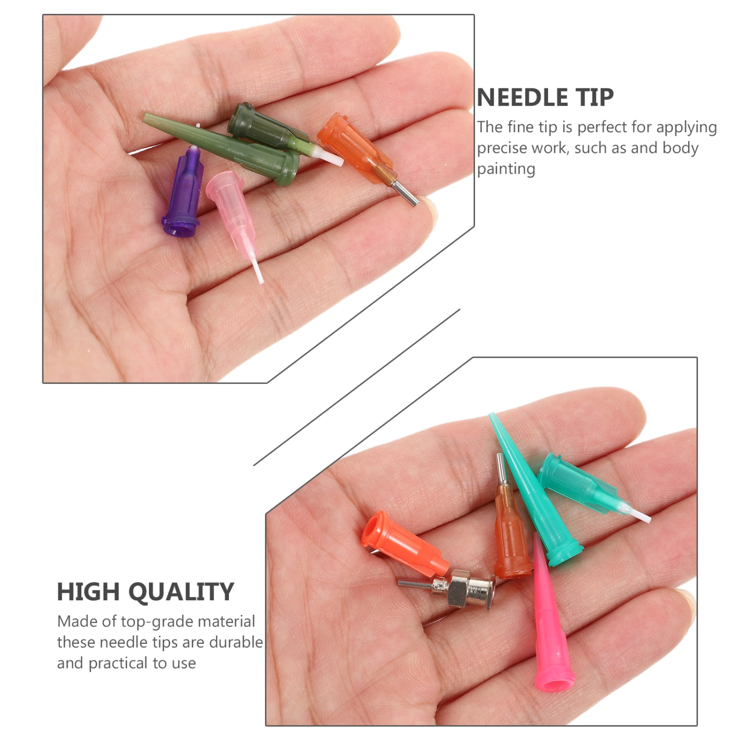 19Pcs Tattooing Needle Nozzle Kit Plastic Bottle Needle Tips Tattooing Tools
