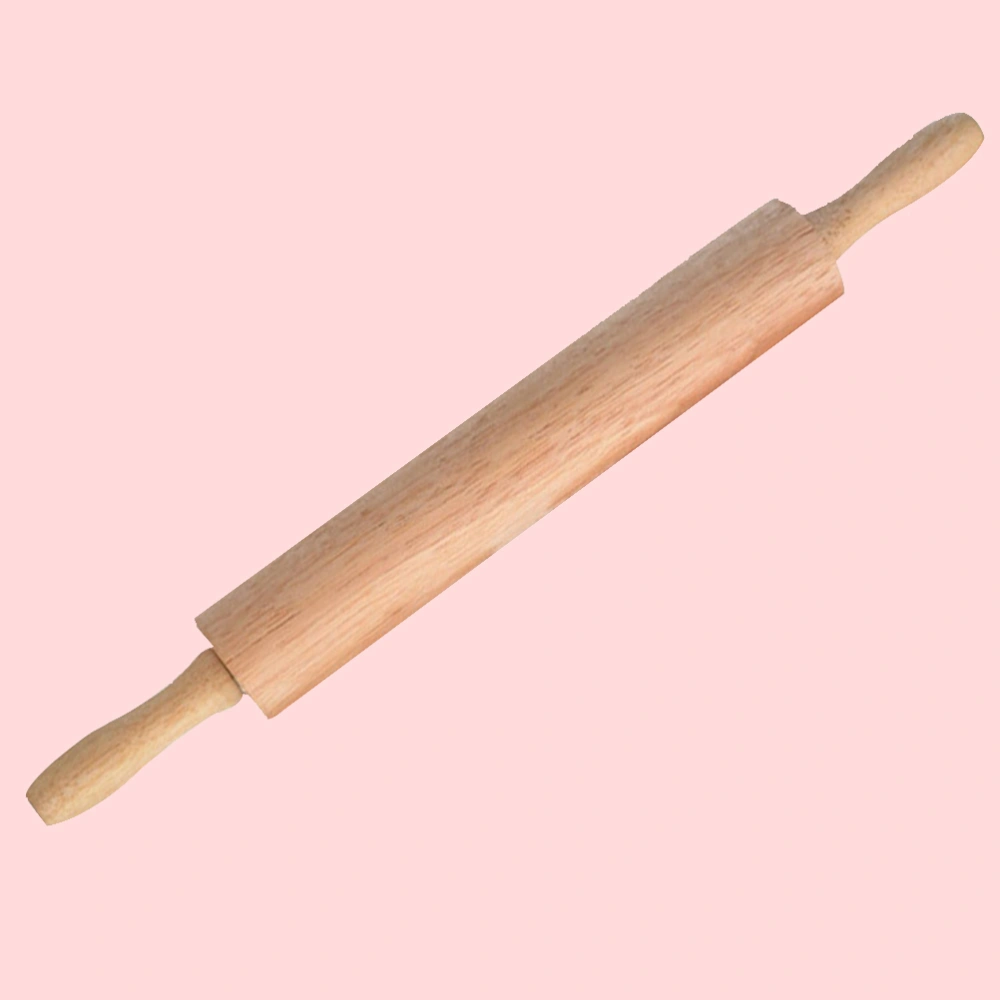 Wooden Rolling Pin Smooth Dough Roller for Baking Bread Pastry Cookies Pizza Pie Fondant - 41cm