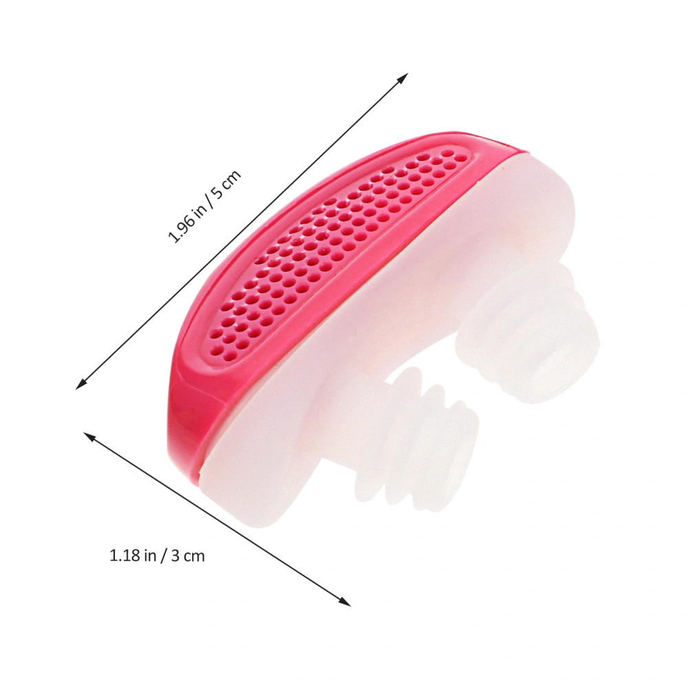 2PCS Anti Snoring Nose Buds Nose Breathing Apparatus Anti-Snoring Clips Sleep Snore Clip Ventilation Nose Purifier (Red)