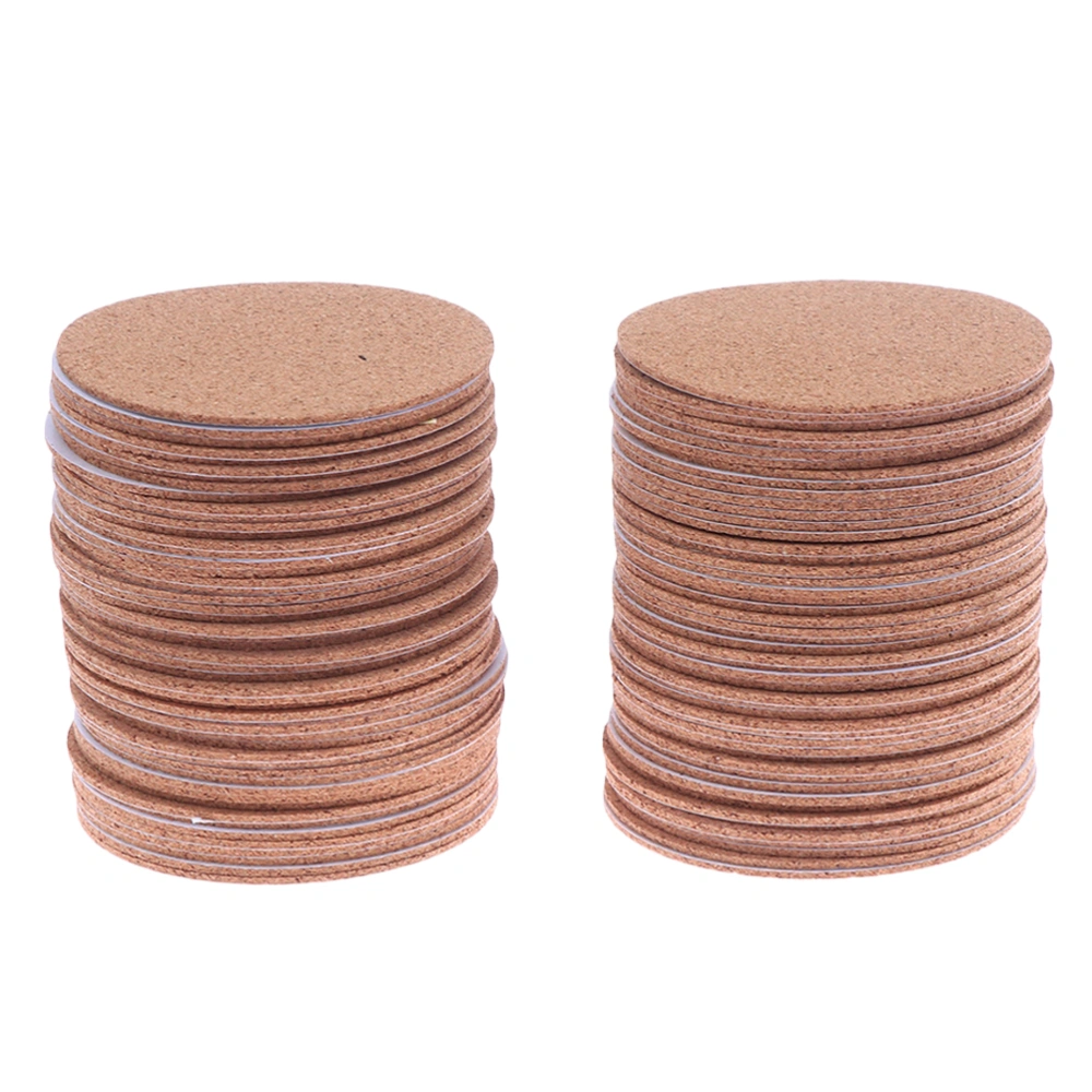 48Pcs Hand Knitting Coasters Heat Insulation Cup Mat Linen Cup Pad Tableware Mat Light (Wood Color)