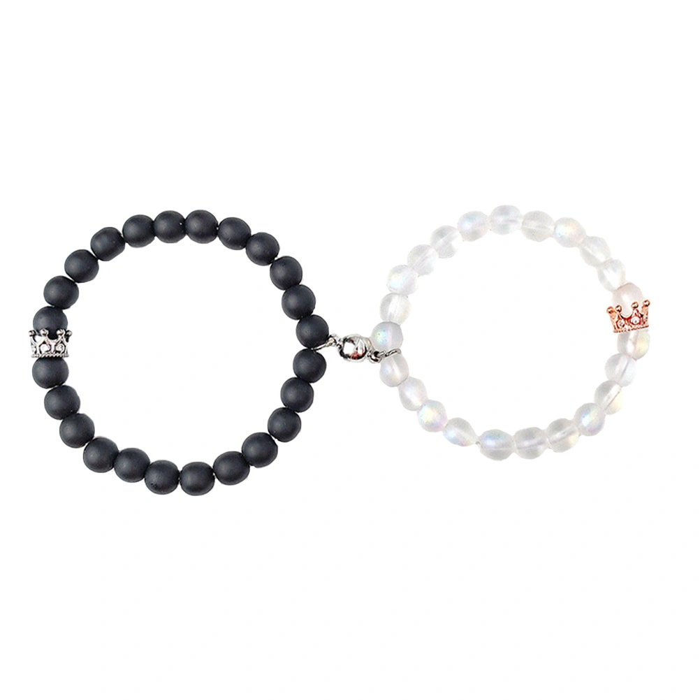 1Pair Couple Anniversary Bracelet Couple Hand Chain Memorial Wrist Ornament