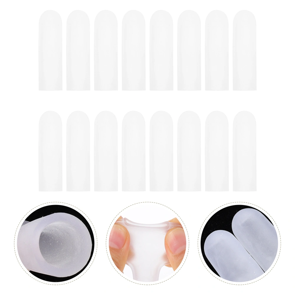 8 Pairs of Silicone Finger Protection Covers Anti-wear Anti-cutting Finger Cover