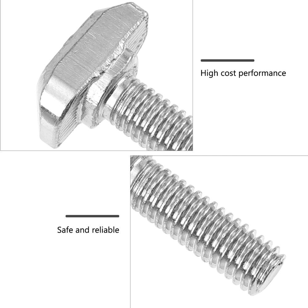 50pcs T-Slot Drop-in Stud Sliding Bolt Screw Carbon Steel Screw for Aluminum Profile