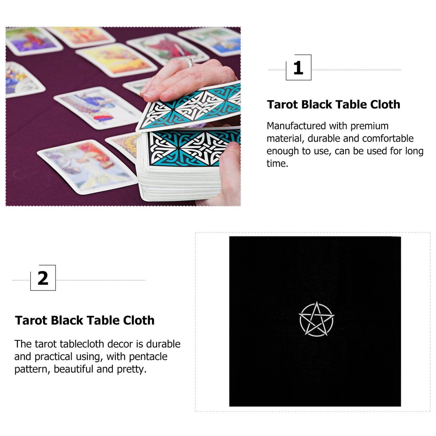 1pc Pentacle Tarot Tablecloth Decoration Tarot Table Cloth Tarot Table Cover
