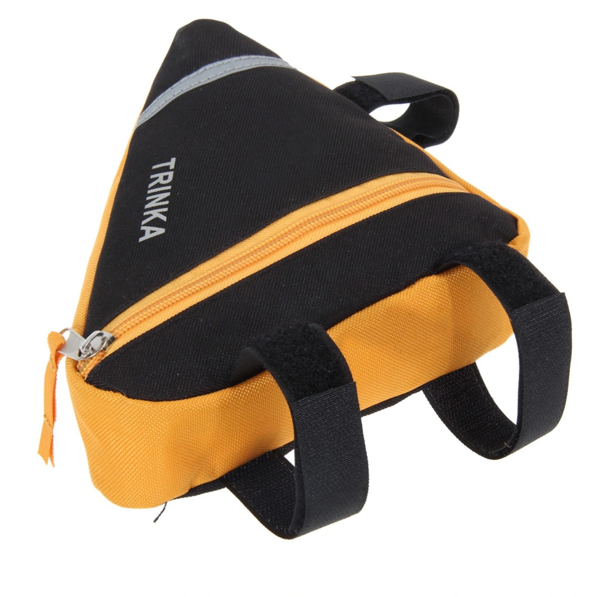 Triangle Cycling Bike Tube Bag MTB Road Front Frame Bag Pannier Accessories (Orange)