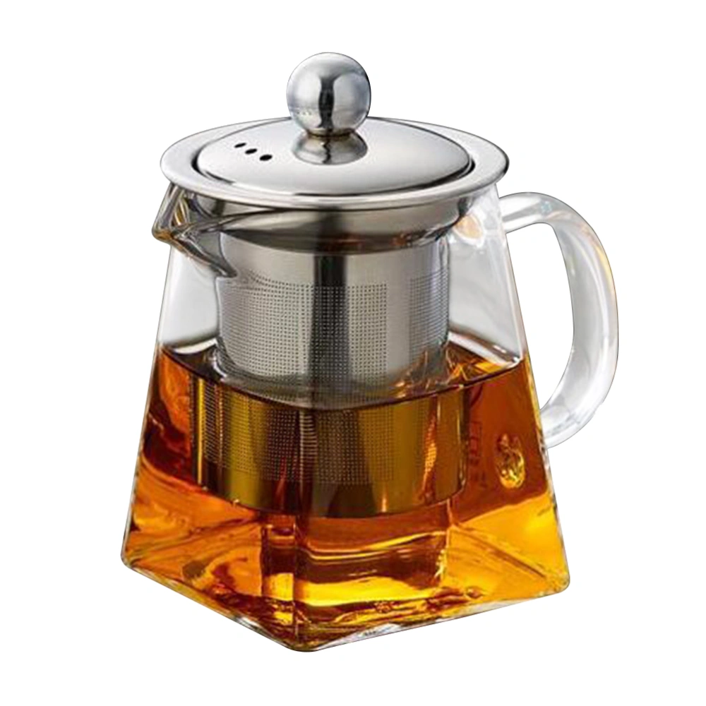 750ml Capacity Practical Stainless Steel Infuser Strainer Heat Resistant Glass Tea Pot Tea Cup for Loose Leaf Tea