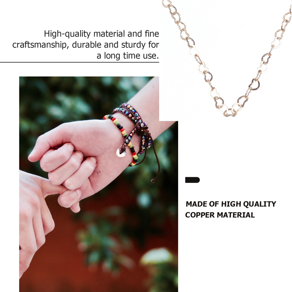 1 Roll Heart Link Chain DIY Jewelry Making Chain Sweater Chain Copper Chain