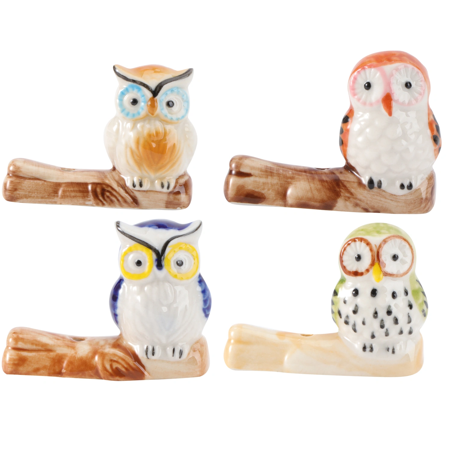 4Pcs Incense Burner Holder Incense Container Owl-Pattern Incense Holder