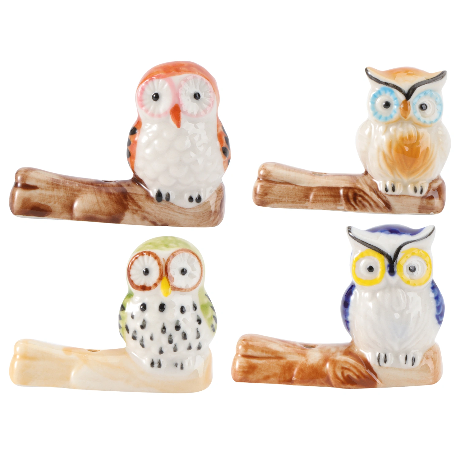 4Pcs Incense Burner Holder Incense Container Owl-Pattern Incense Holder