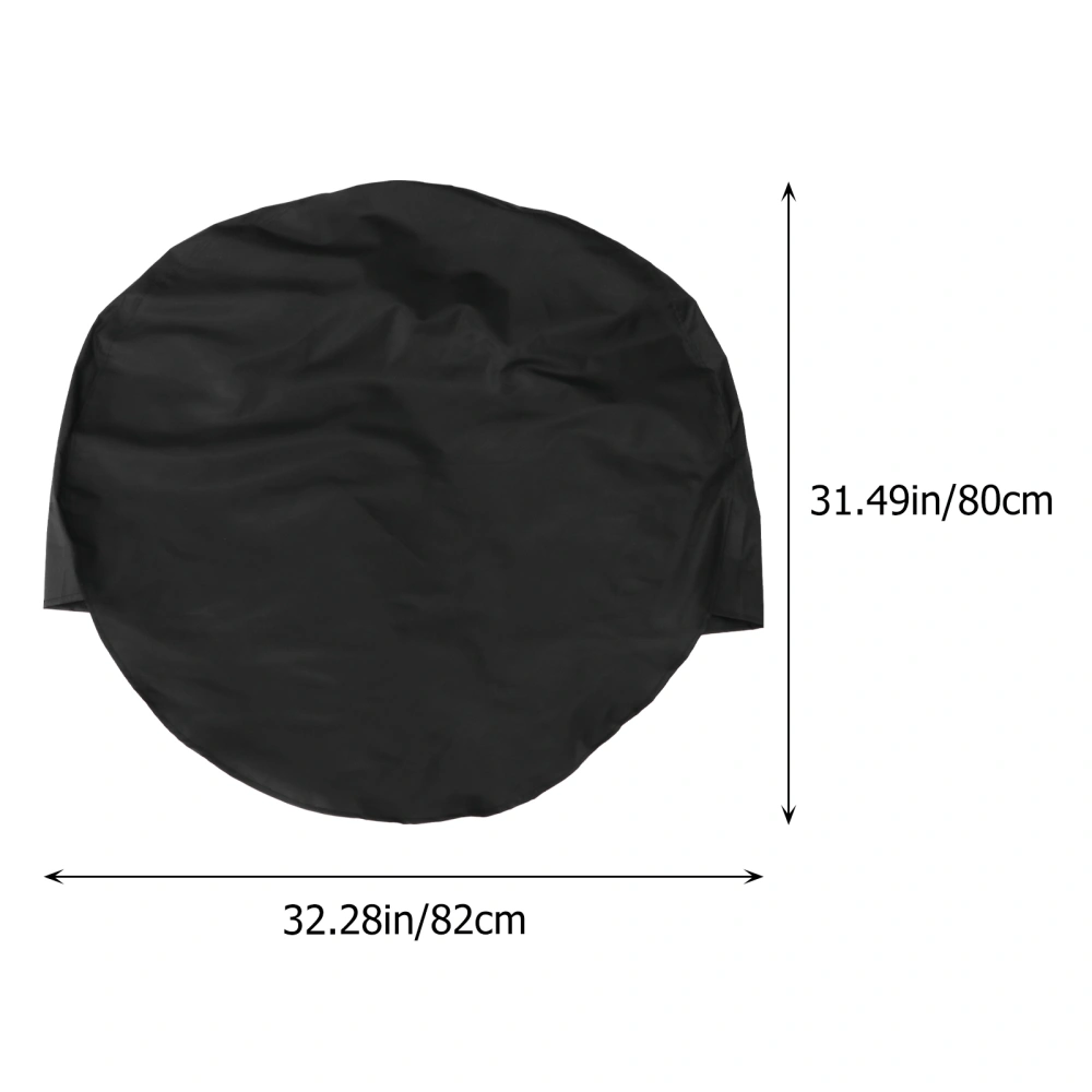 2pcs Wheel Tire Dustproof Covers for Auto Truck Car Camper Trailer(Black)