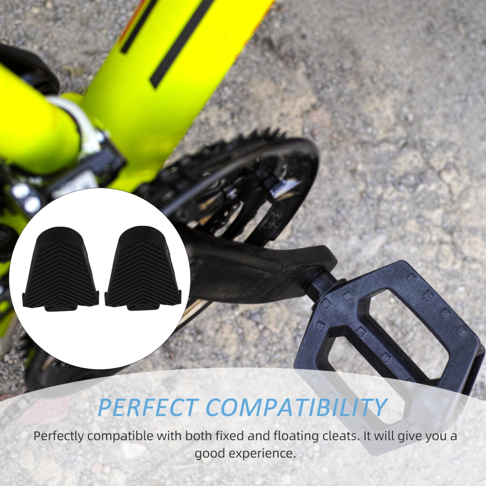  1 Pair of Bike Cleat Rubber Cover Bicycles Shoe Cleat Protector Cycling Pedal Cleat Cover