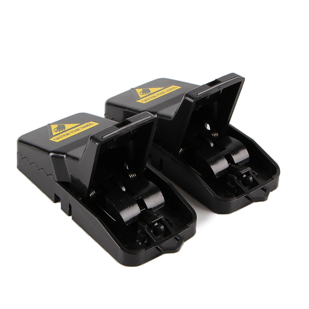 4Pcs Mouse Trap Snap Quick Kill Mice Rodent Mouse Killer Catcher Effective Sensitive Reusable Durable and Sanitary Traps (Black)