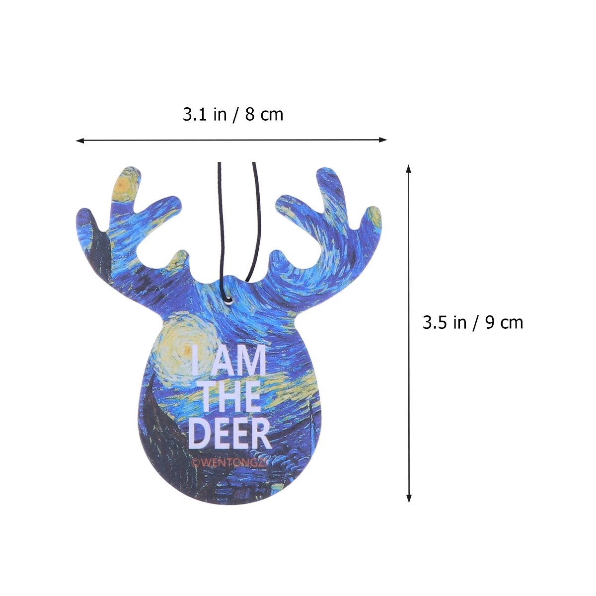 Deer Shaped Car Pendant Air Freshener Decoration Solid Aromatherapy Perfume Tablet Scented Piece (Dark Night Scent, Starry Sky)