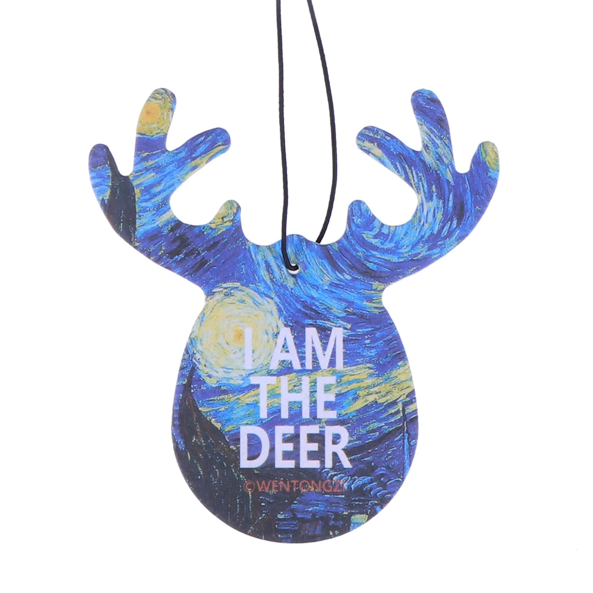 Deer Shaped Car Pendant Air Freshener Decoration Solid Aromatherapy Perfume Tablet Scented Piece (Dark Night Scent, Starry Sky)