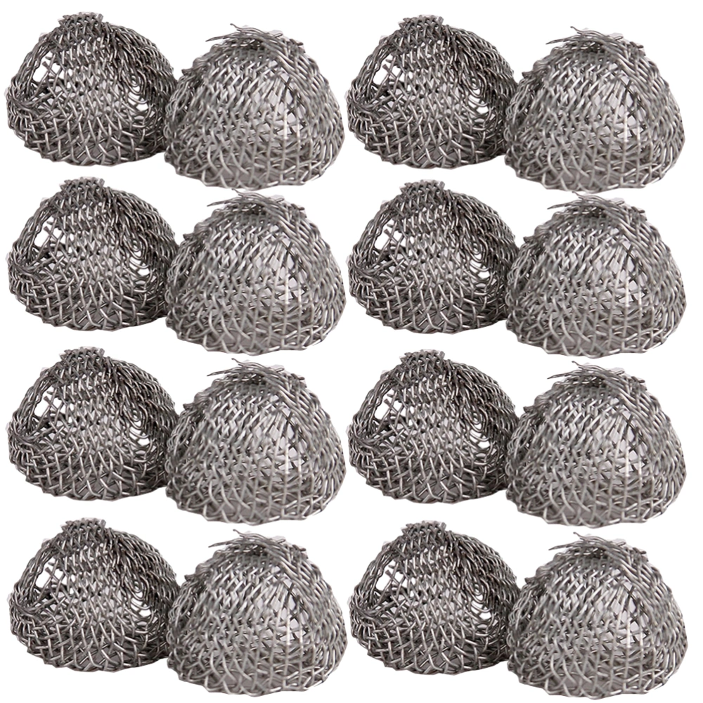 50pcs Metal Tobacco Pipe Screens Smoking Pipe Filters Combustion Support Tools for Home Travel Outdoor (17mm, Silver)