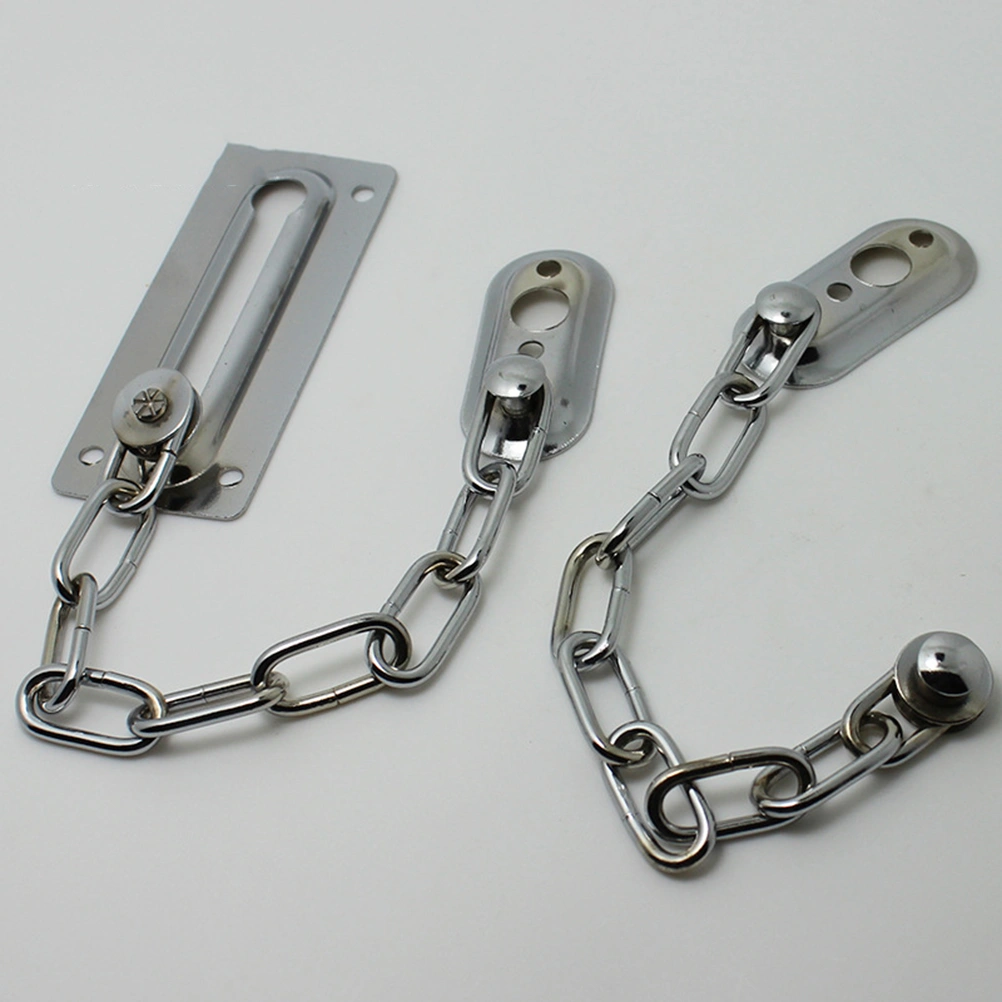 1pc Chain Door Lock Display Cabinet Defense Hotlinking Security Latch Lock for Home Silver