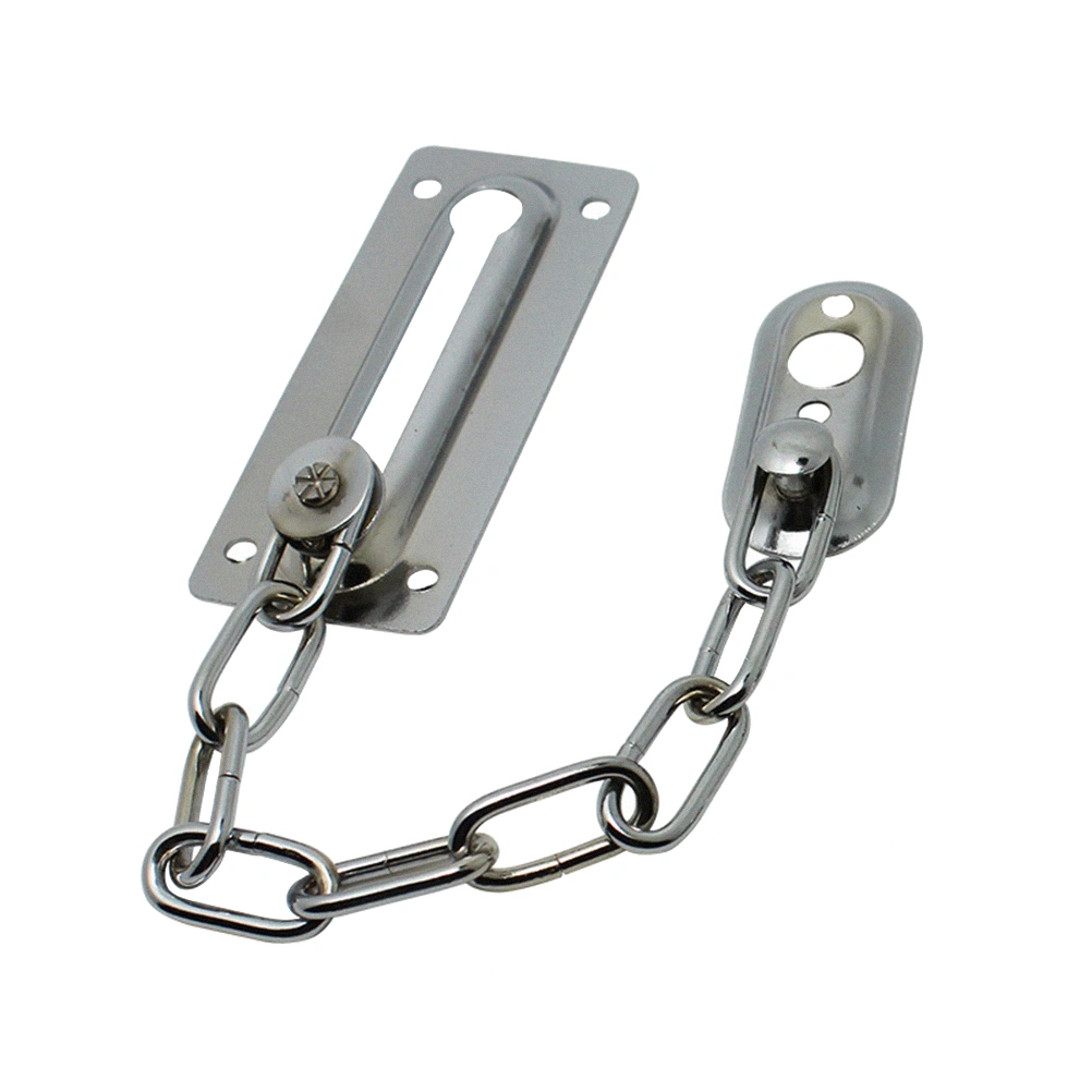 1pc Chain Door Lock Display Cabinet Defense Hotlinking Security Latch Lock for Home Silver
