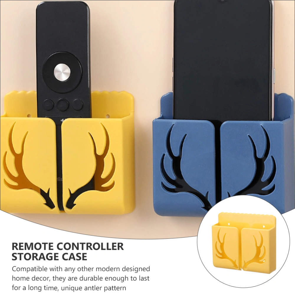 1pc TV Remote Controller Antler Pattern Box Remote Controller Holder Wall Box