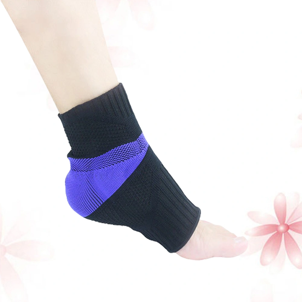 1Pc Silicone Ankle Guard Ankle Pad Knitting Ankle Brace Sports Ankle Support for Exercise Basketball Ankle Sprain Size S (Black)