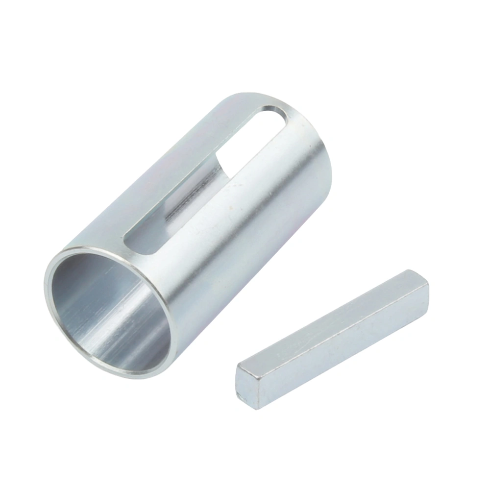 1 inch to 1-1/8 inch Pulley Hole Adapter Sleeve Shaft Reducer Bushing Pulley Flat Key (Silver)