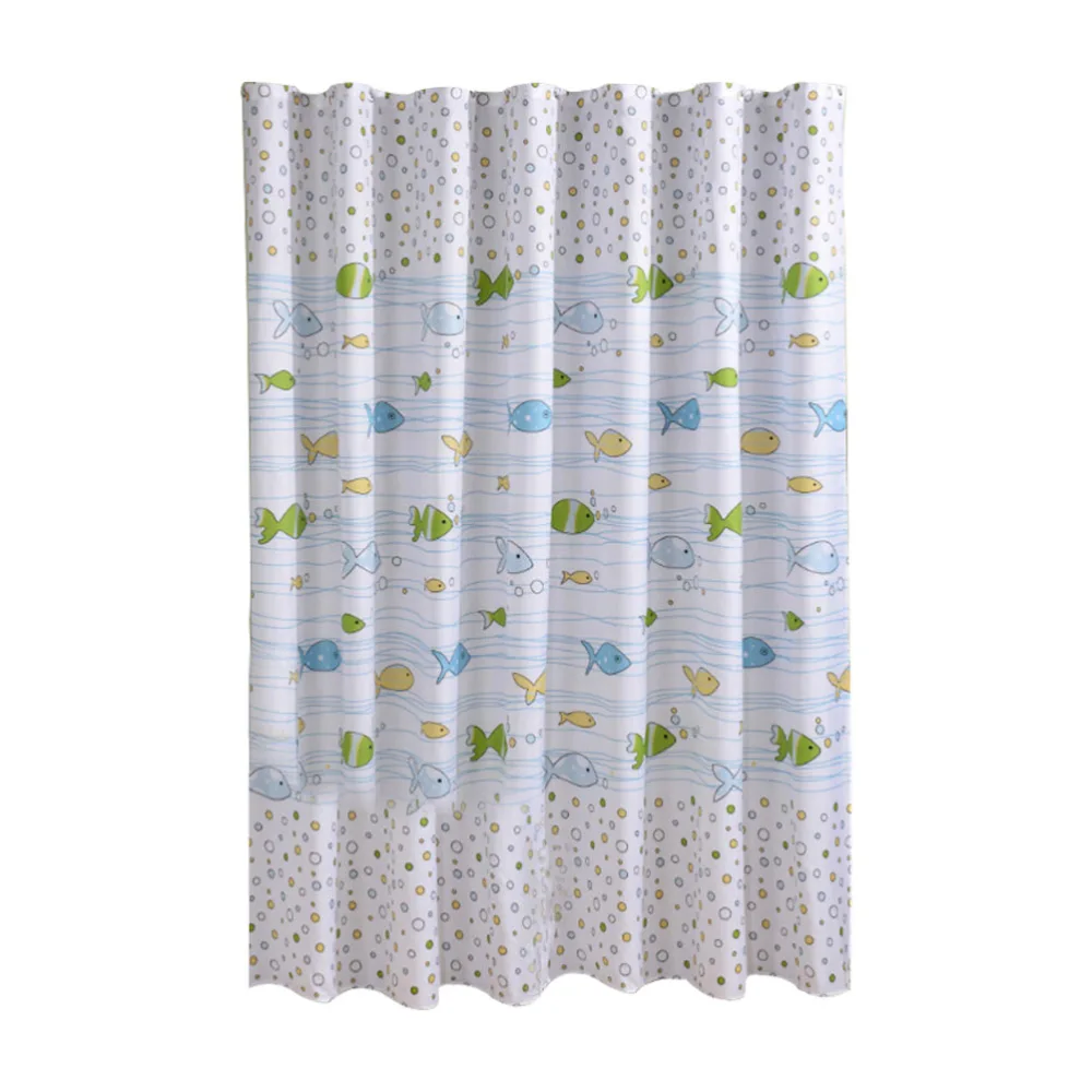 Bathroom Waterproof Shower Curtain Adorable Cartoon Pattern with Hooks