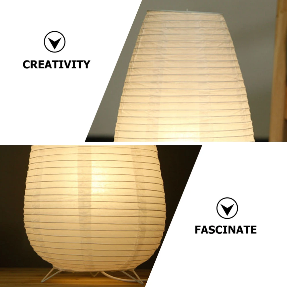 Table Lamp E14 Base Decorative Lamp Paper Lampshade Led Night Lamp EU Plug