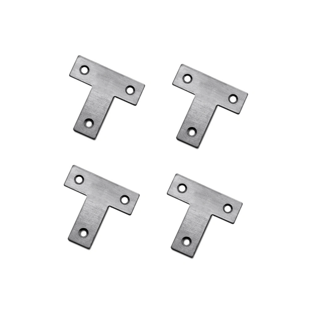 10pcs T-Shape 50mm*50mm Steel Corner Angle Brackets Brace Fixed Plate Connector Repair Sheet