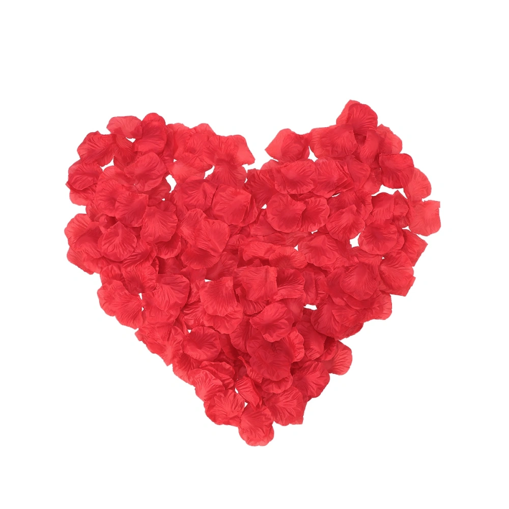 2000pcs Lifelike Artificial Silk Red Rose Petals Decorations for Wedding Party