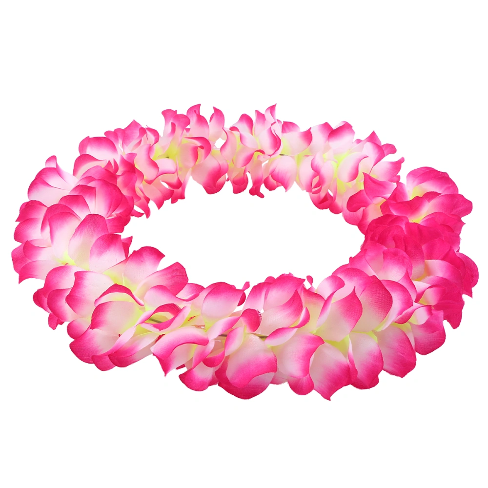 Hawaiian Leis Hula Dance Garland Artificial Flowers Neck Loop for Hawaii Tropical Theme Party Decoration (n-3)